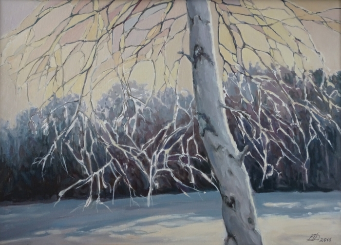Birch-Tree, oil, 50x70, Małgorzata Domańska