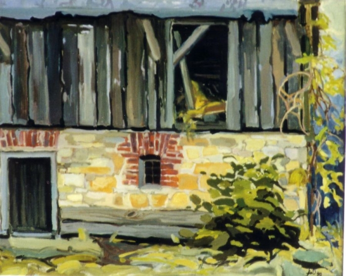 The Barn, oil, 40x50, Małgorzata Domańska
