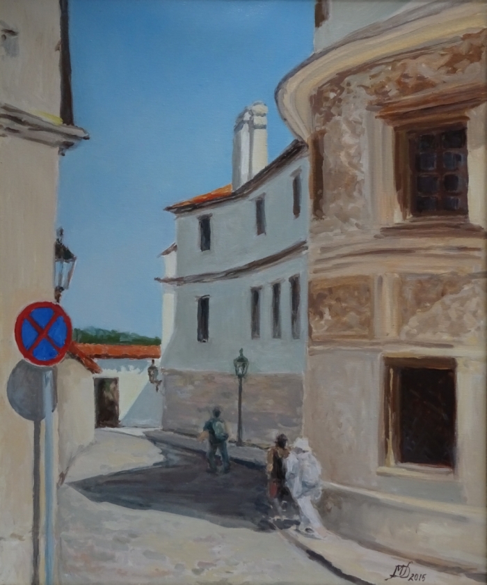 Prague, oil, 60x50, Małgorzata Domańska