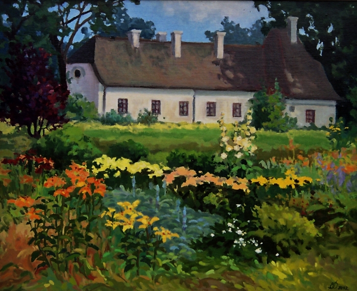 Krasiński's Manor House, oil, 52x64, Małgorzata Domańska