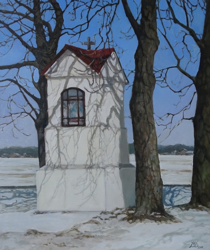 Chapel, oil, 60x50, Małgorzata Domańska