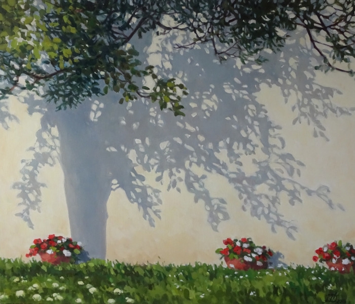 „Jabłonka”, olej, 60x70, Małgorzata Domańska