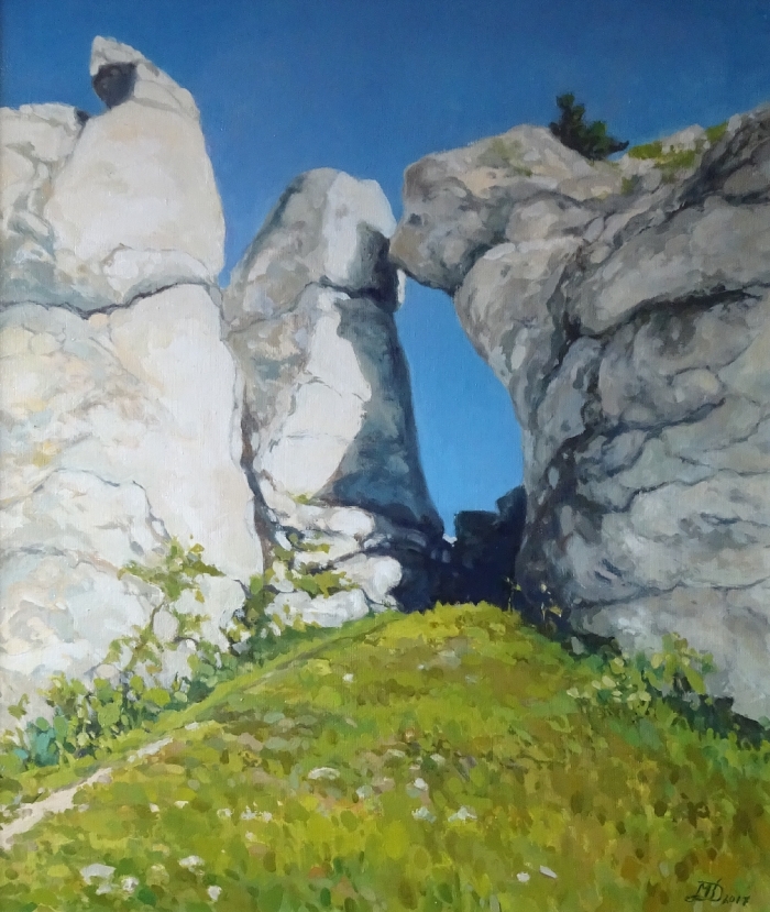 "Góry Towarne", olej, 80x60, Małgorzata Domańska