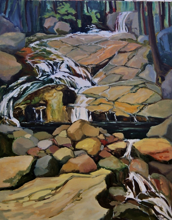 „Potok”, olej, 80x70, Małgorzata Domańska