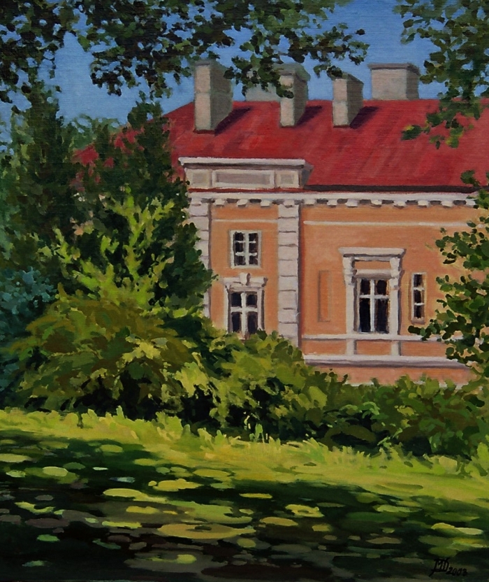 „Pałac Raczyńskich", olej, 55x45, Małgorzata Domańska