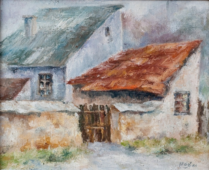 „W zaułku”, olej, 45x57, Małgorzata Domańska